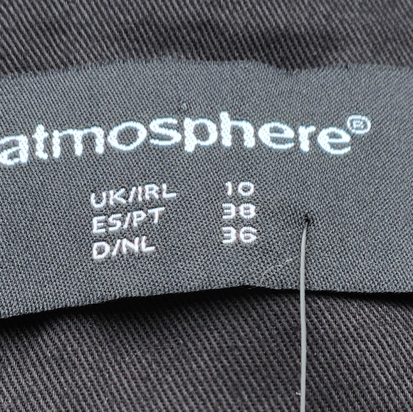 Primark Atmosphere Military Style Black Vest New With Tags Size UK 10 - Picture 8 of 10